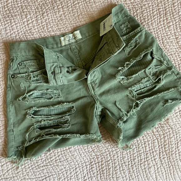 Free People Pants - Free People🌱Green High Waisted Shorts